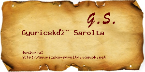 Gyuricskó Sarolta névjegykártya