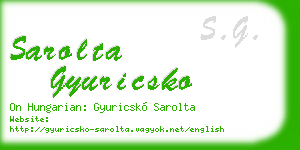 sarolta gyuricsko business card